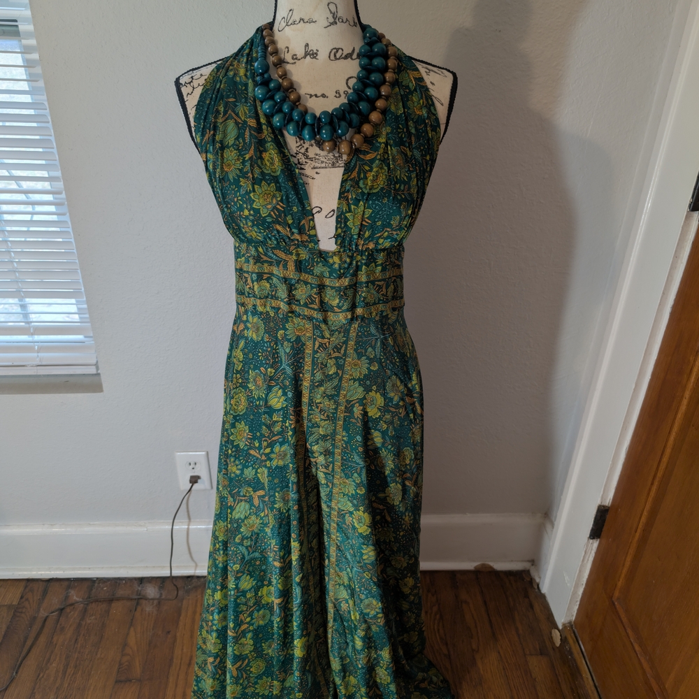 Floral Halter Maxi Dress